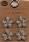 AMM CHARMS - SILVER DAISY SWIRL